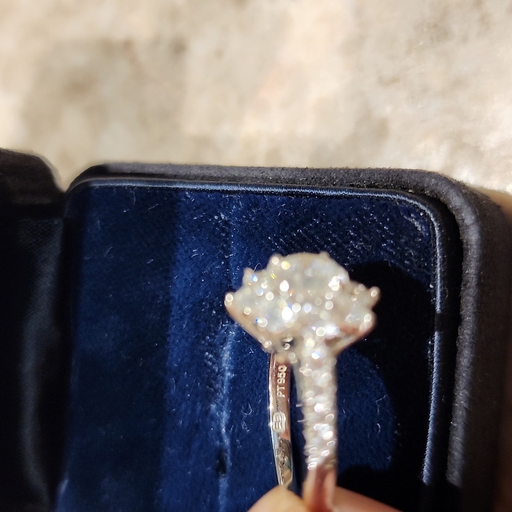 Harry Winston diamond ring sunflower collection engagement platinum D VS1 size 4 - Picture 12 of 15
